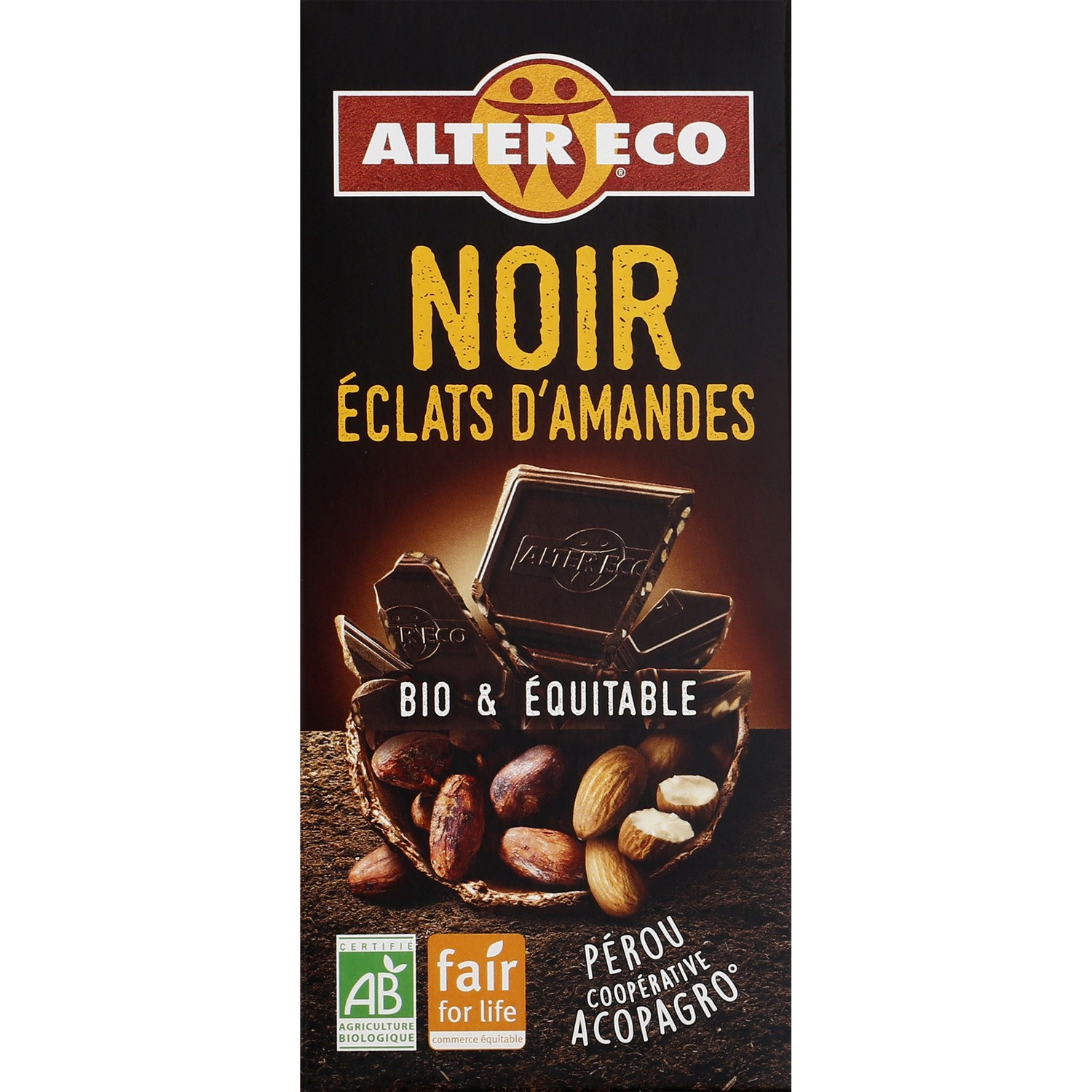 Try out Alter eco Organic Dark Chocolate with Almonds 100g Le Petit Depot