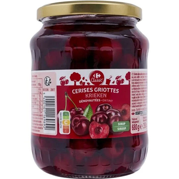 Carrefour Pitted Cherries In Syrup 350g