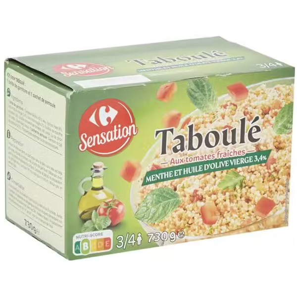 Carrefour Tabbouleh With Mint 730g 3-4 personnes