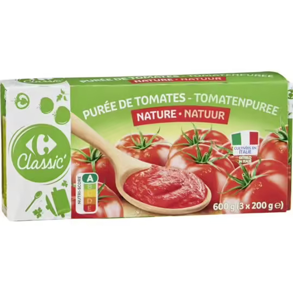 Carrefour Tomato Pur&eacute;e 3x200g