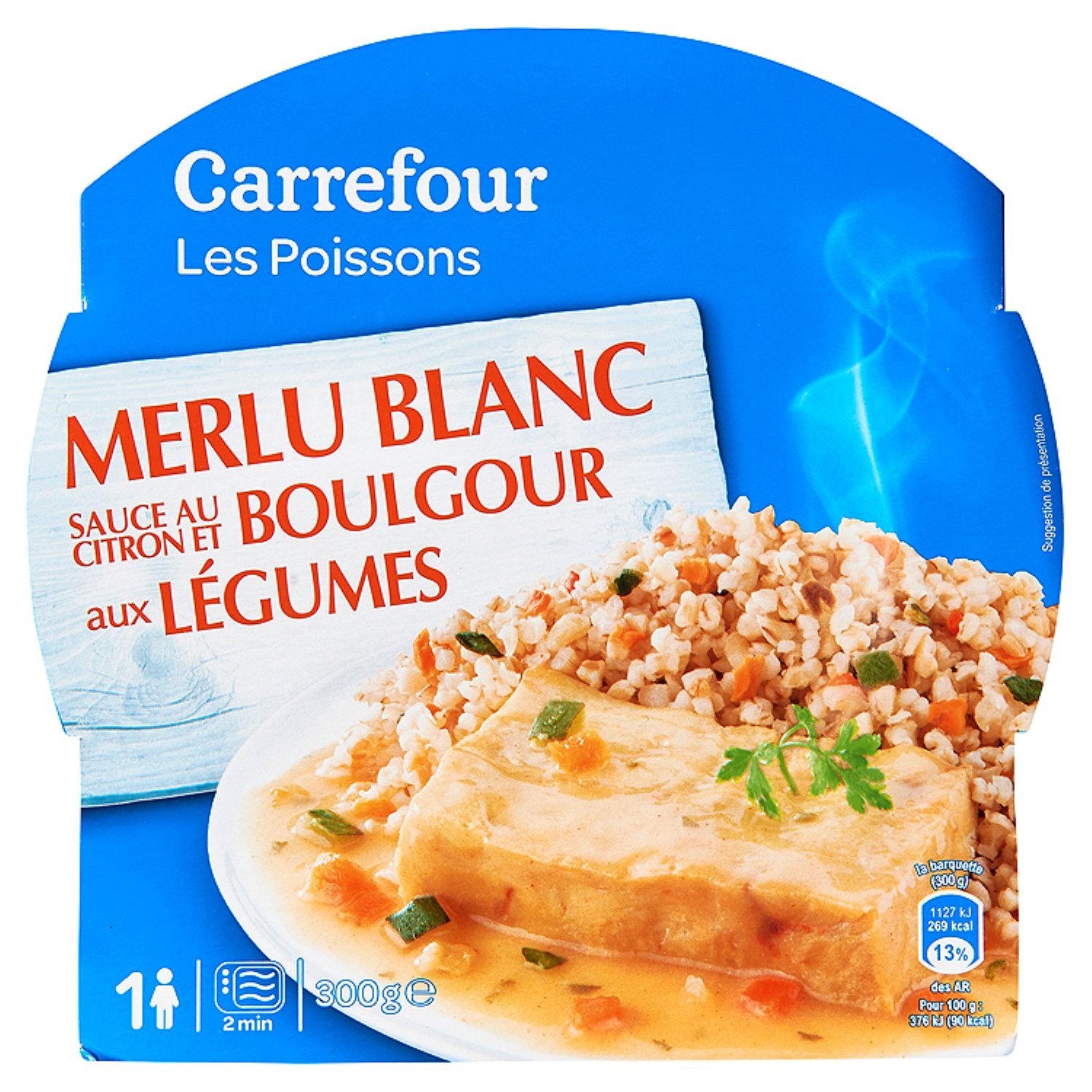 Carrefour White Hake With Bulgur And Vegetables With Lemon Sauce 300g