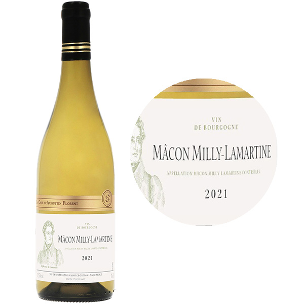 La Cave d&rsquo;Augustin Florent Chardonnay White Wine M&acirc;con Milly Lamartine 2021 Bouteille 75cl