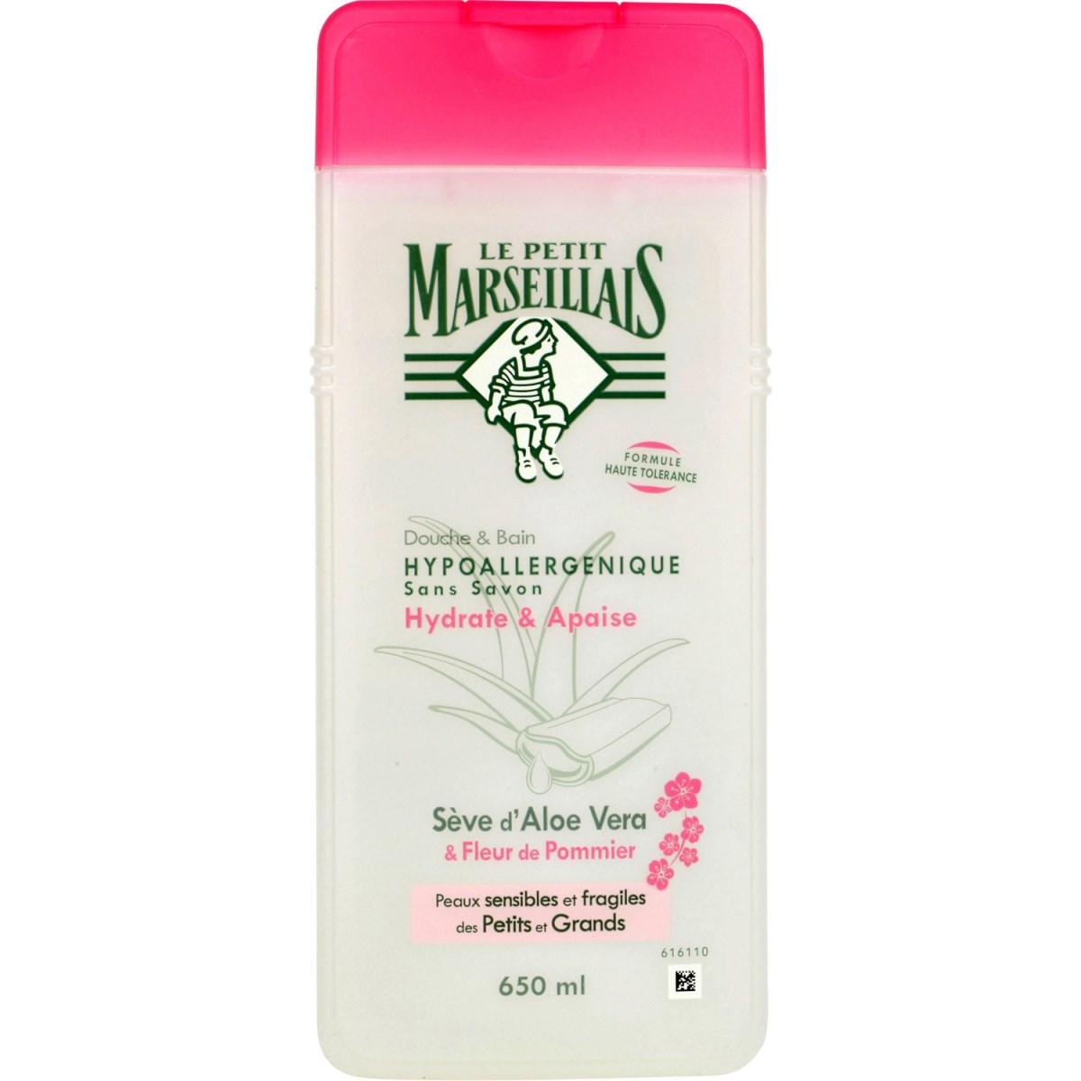 Le Petit Marseillais Aloe Vera And Apple Blossom Shower And Bath Cream 650ml