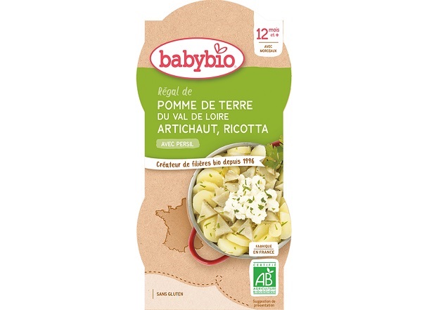 Babybio Organic Loire Valley Potatoes, Artichoke and Ricotta for Babies 2x200g