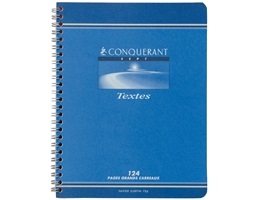 Conqu&eacute;rant Spiral Homework Notebook 17x22cm 1pc