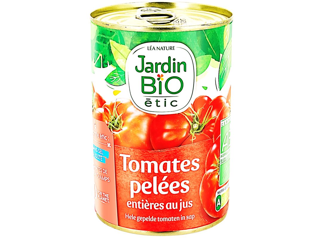 Jardin Bio Whole Peeled Tomatoes in Juice 400g