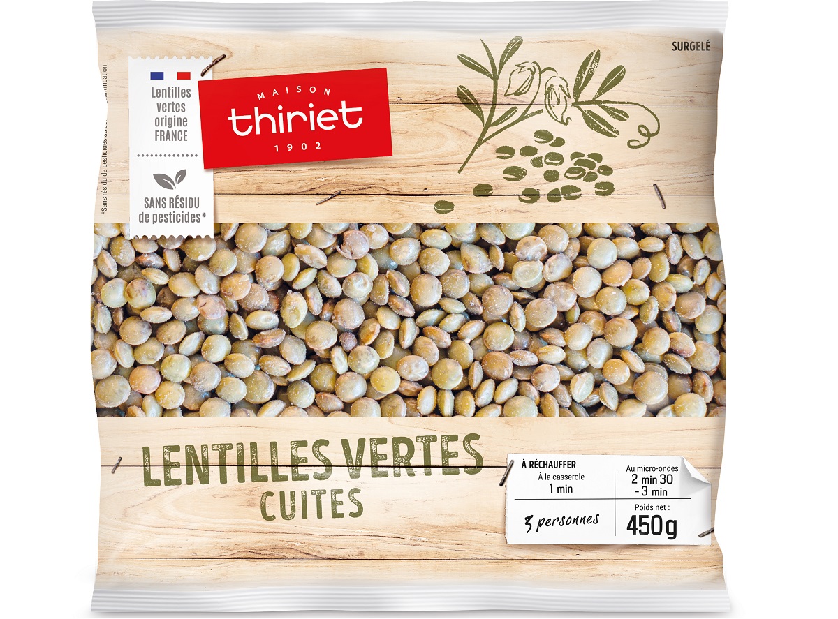 Maison Thiriet Cooked Green Lentils 450g