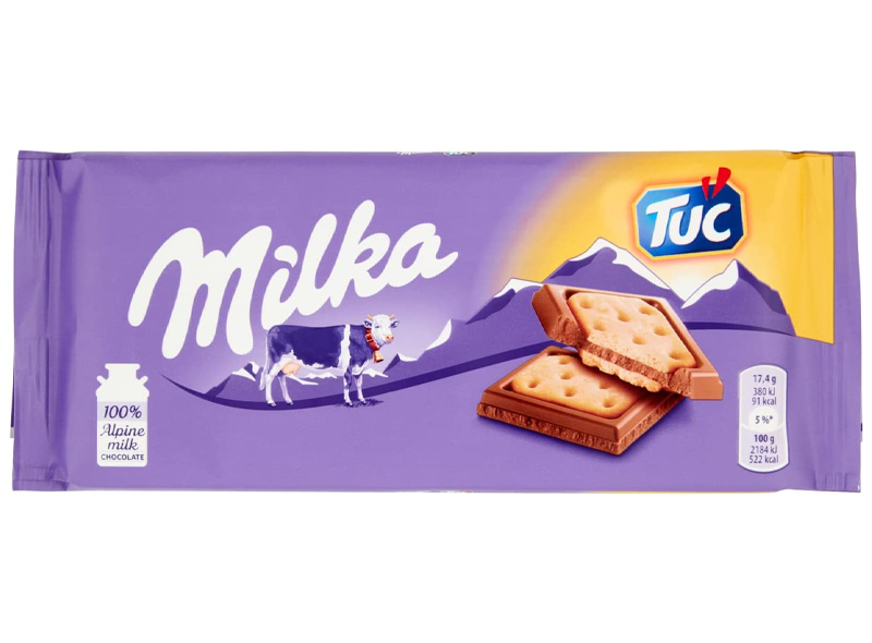 Milka Espa&ntilde;a Chocolate con leche y Tuc Biscuit Tuc Chocolate Bar 87g