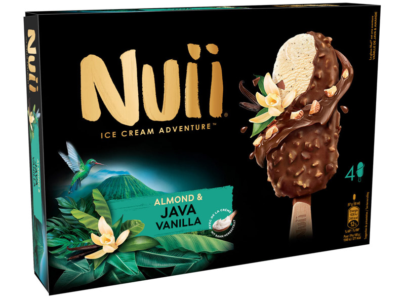 Nuii Java Vanilla And Almond Ice Cream Sticks 4x90ml