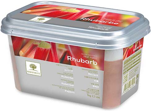 Ravifruit 90% rhubarb puree, 9.7% sugar, Ascorbic and citric acid 1kg