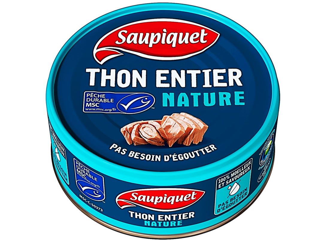 Saupiquet Natural Whole Tuna 140g