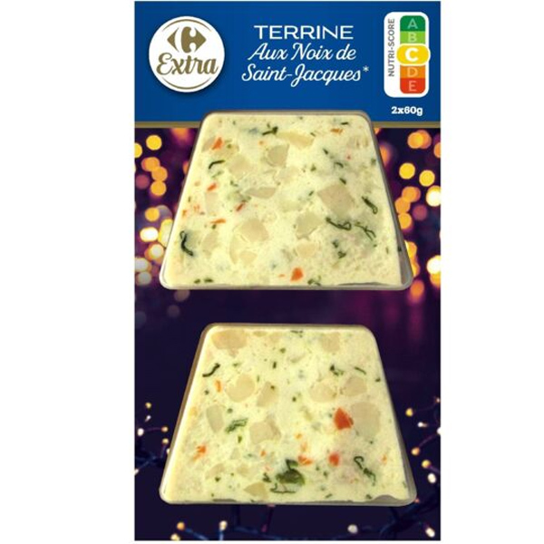 Carrefour Terrine aux noix de Saint-Jacques 2x60g