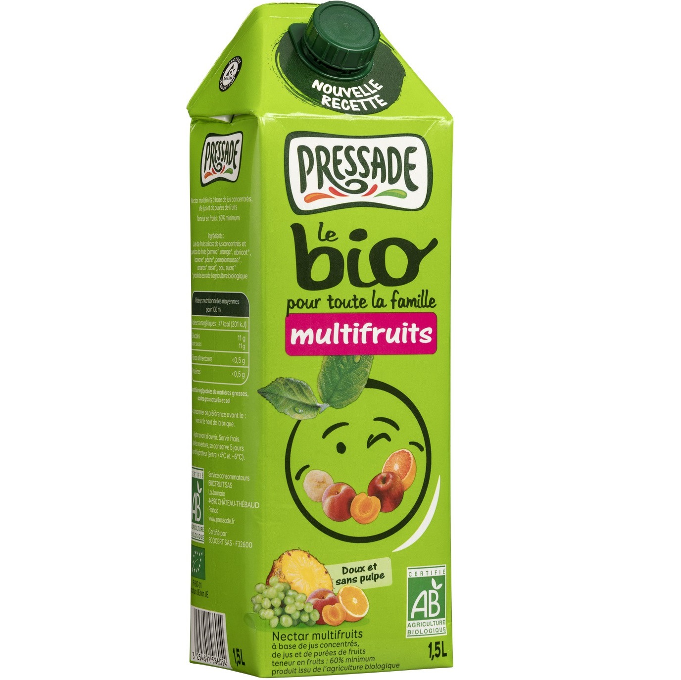 Pressade Jus de fruits multifruits BIO 1.5l