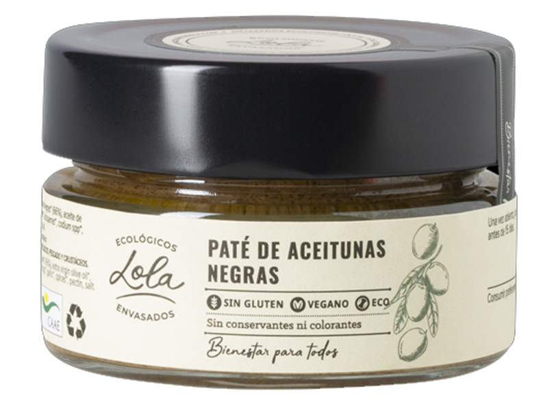 Env. Eco. Lola Paté de aceitunas negras ecológico Tapenade d’olives noires BIO 120g