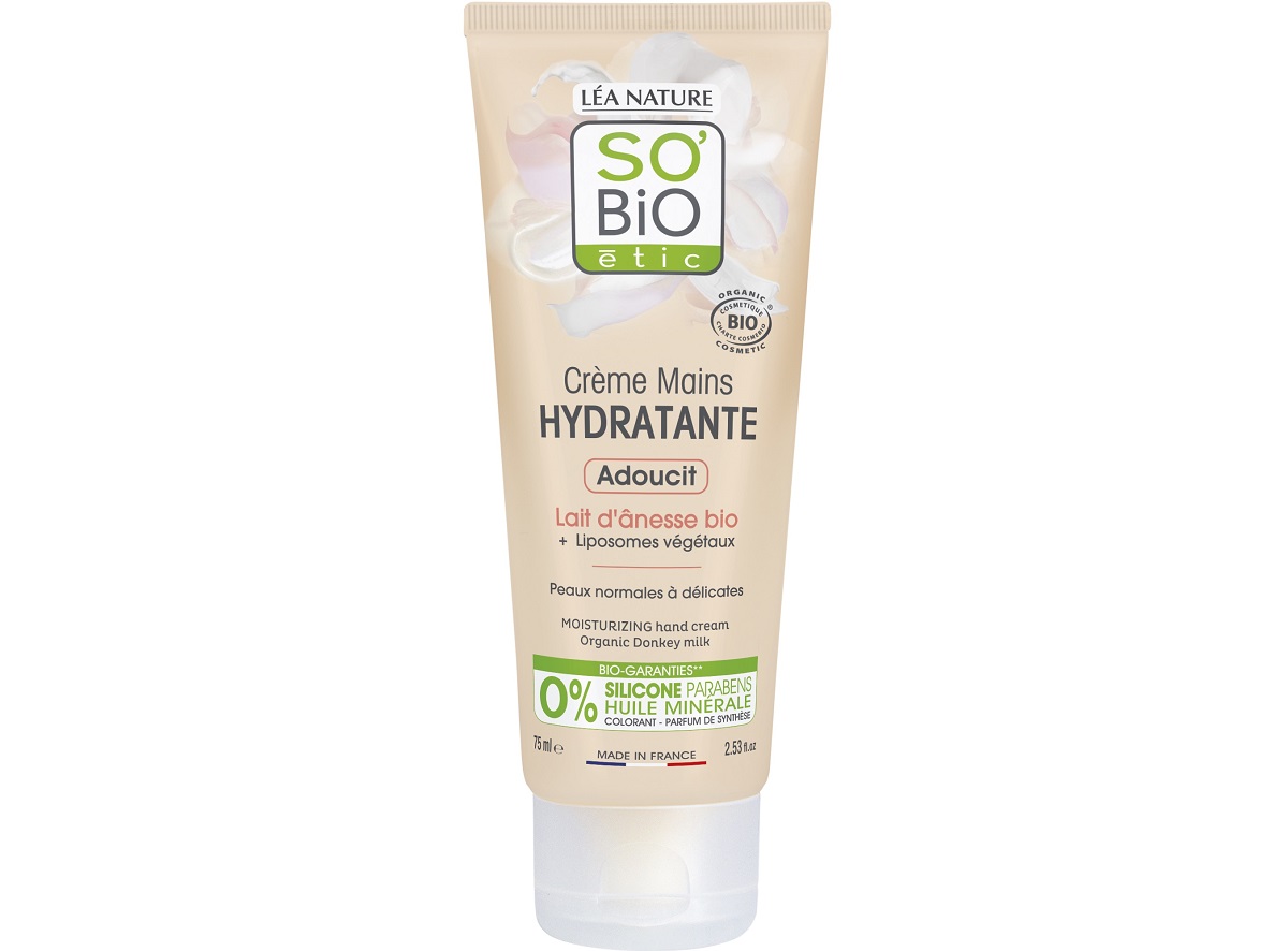 So’Bio Etic Crème mains hydratante lait d’ânesse BIO 75ml